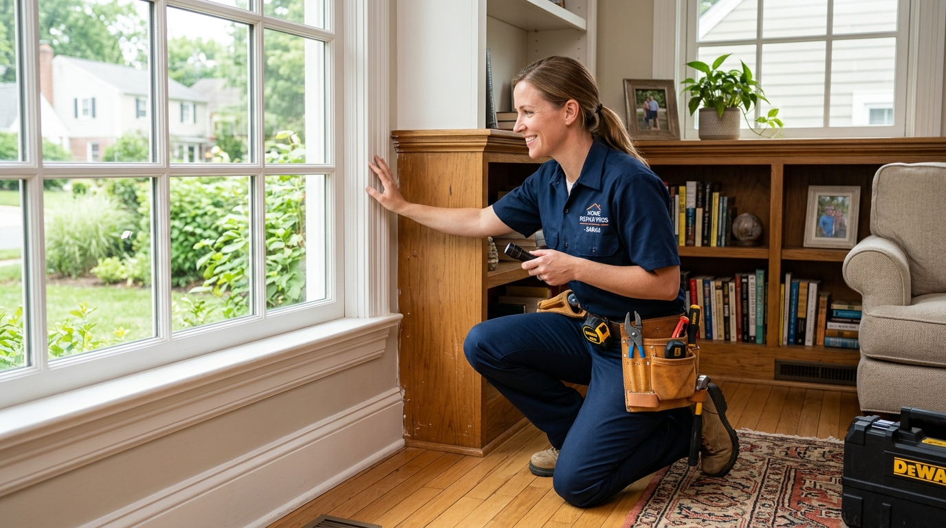 Frogmouth Cheryl Home Services technician performing quality residential maintenance in Harvey IL